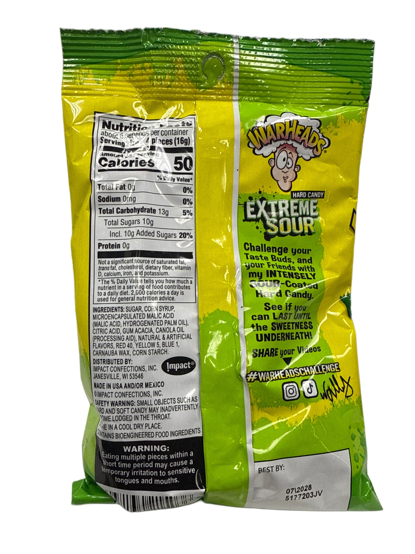 Warheads Extreme Sour Hard Candy 92G - U.S Edition