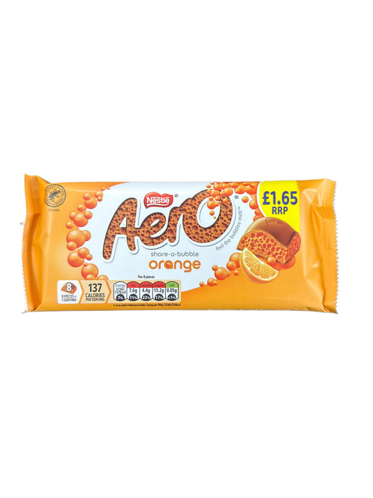 Aero Orange Flavoured Chocolate 90G - U.K Edition
