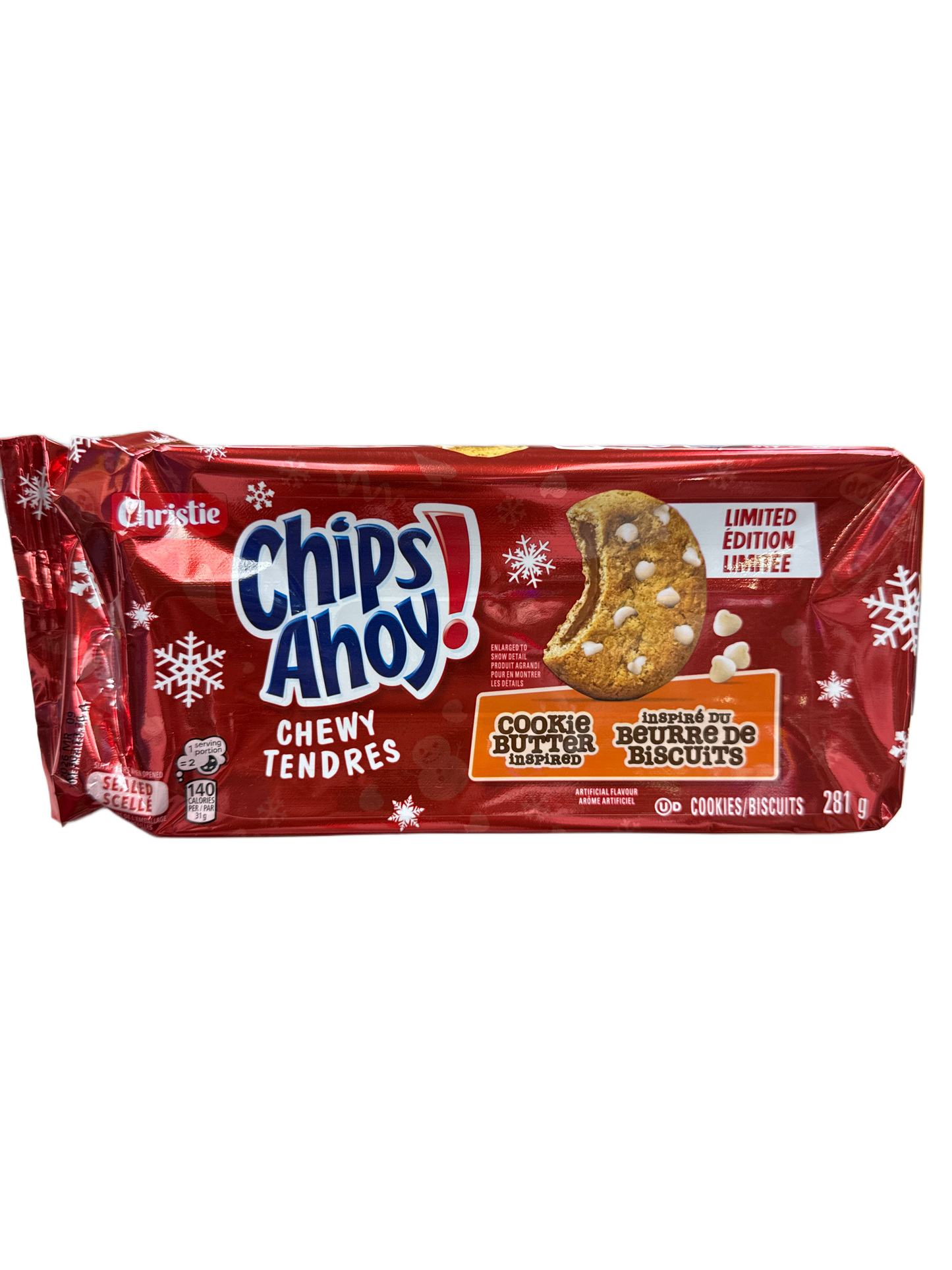 Chips Ahoy Chewy Tenders Christmas Limited Edition Cookie Butter Flavour 281G - Canadian Edition