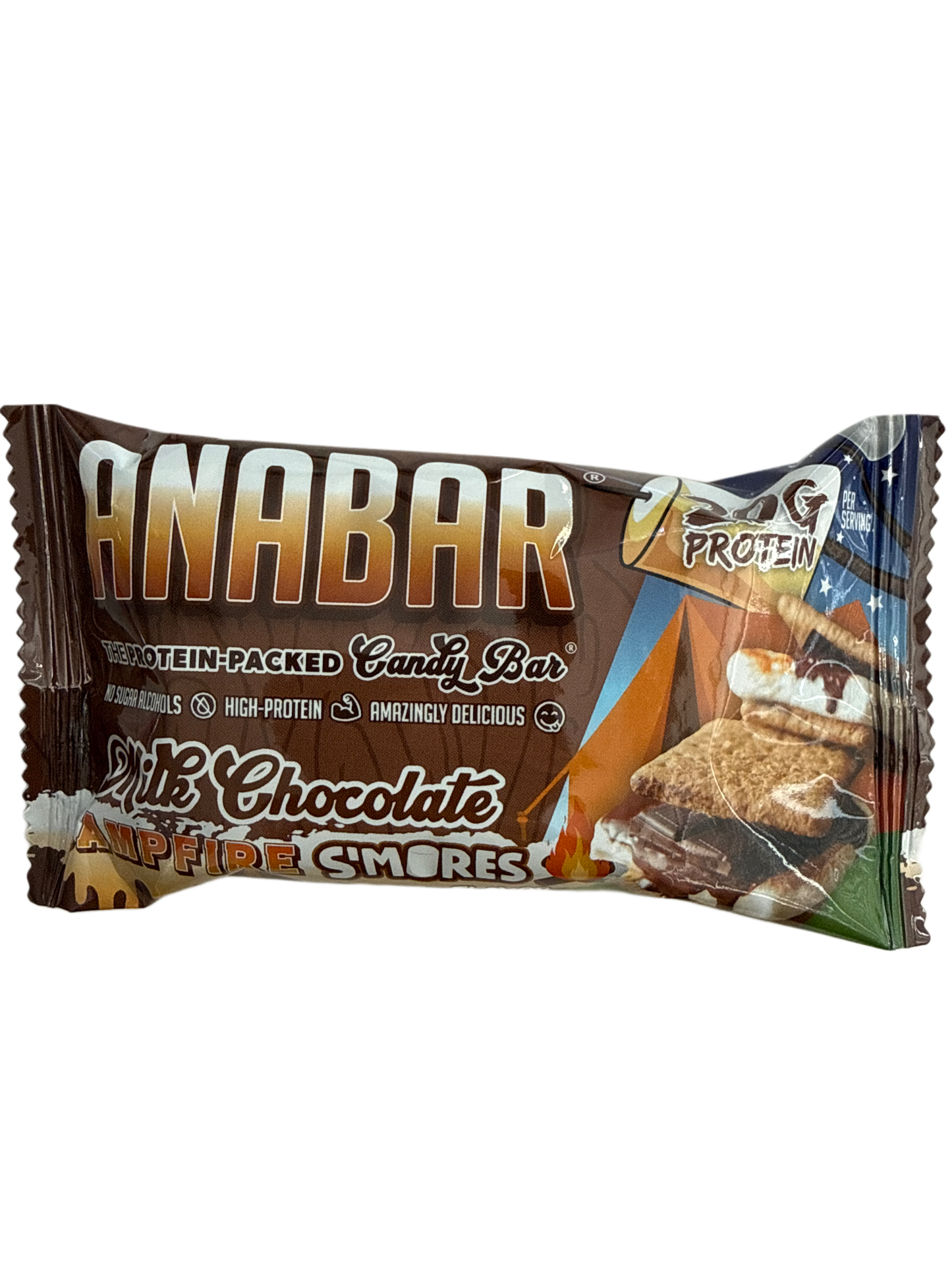 Anabar Milk Chocolate Campfire S'mores Flavour protein Bar 68G - U.S Edition