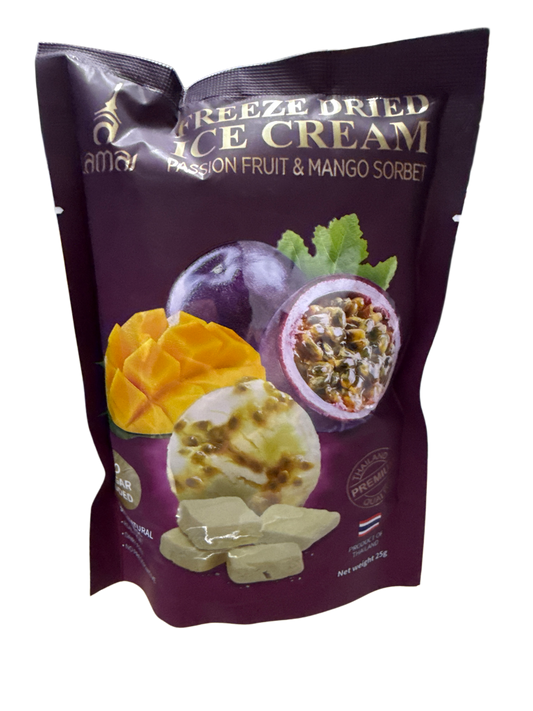 Freeze Dried Ice Cream Passion Fruit and Mango Sorbet 25G - Thailand Edition