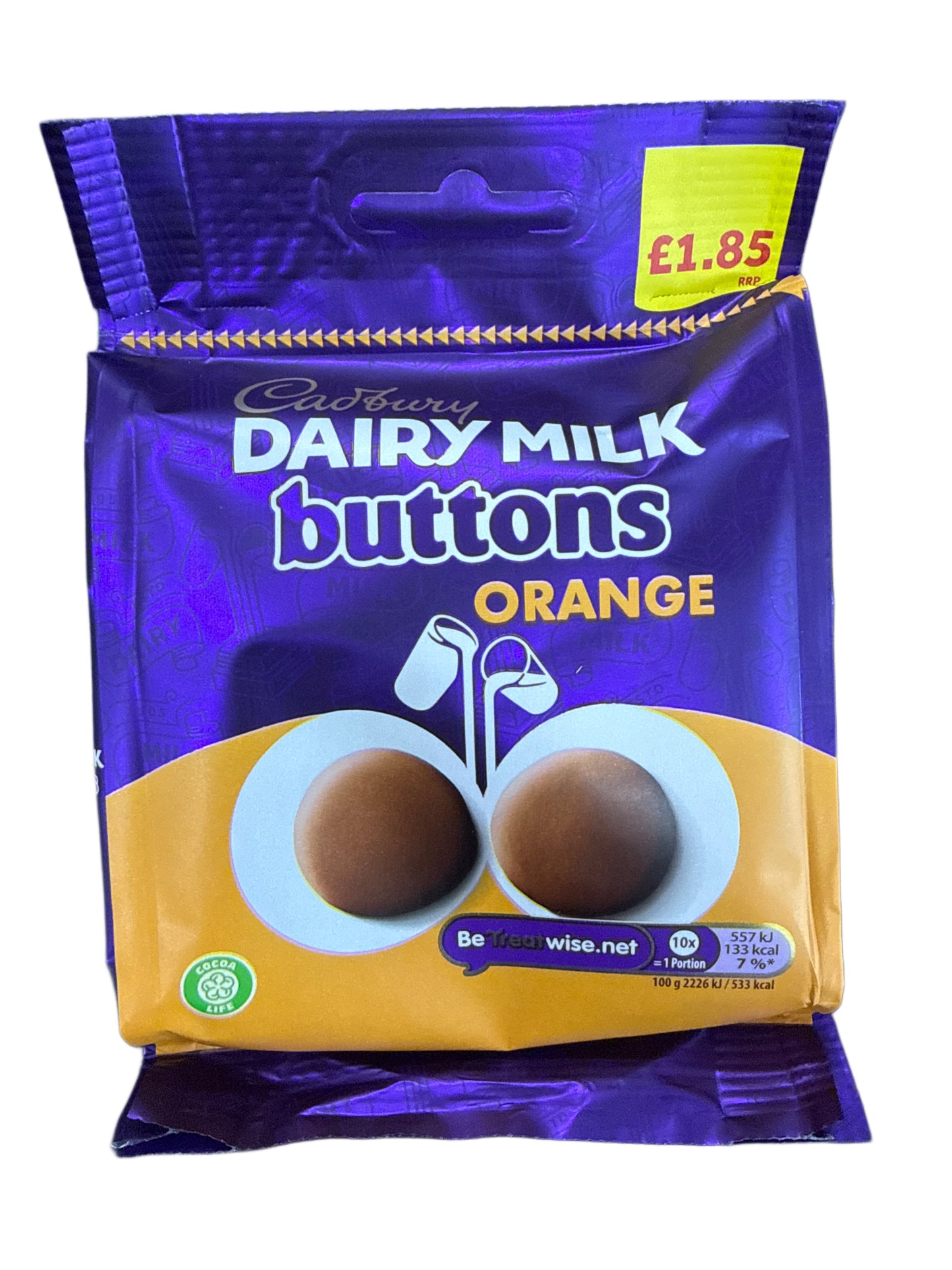 Dairy Milk Buttons Orange Flavour 85G - U.K Edition
