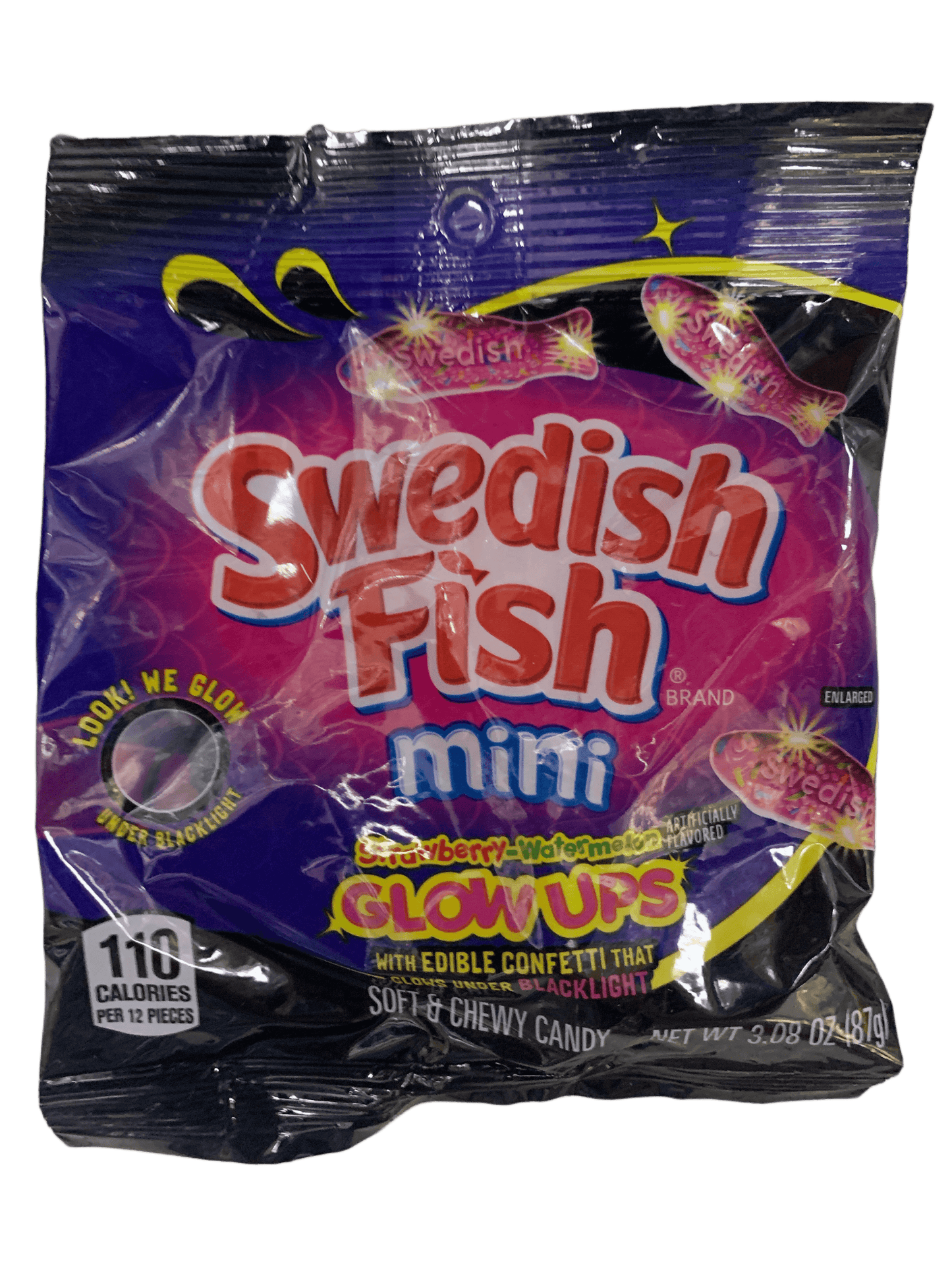 Swedish Fish Glow Ups 3.08OZ - U.S Edition