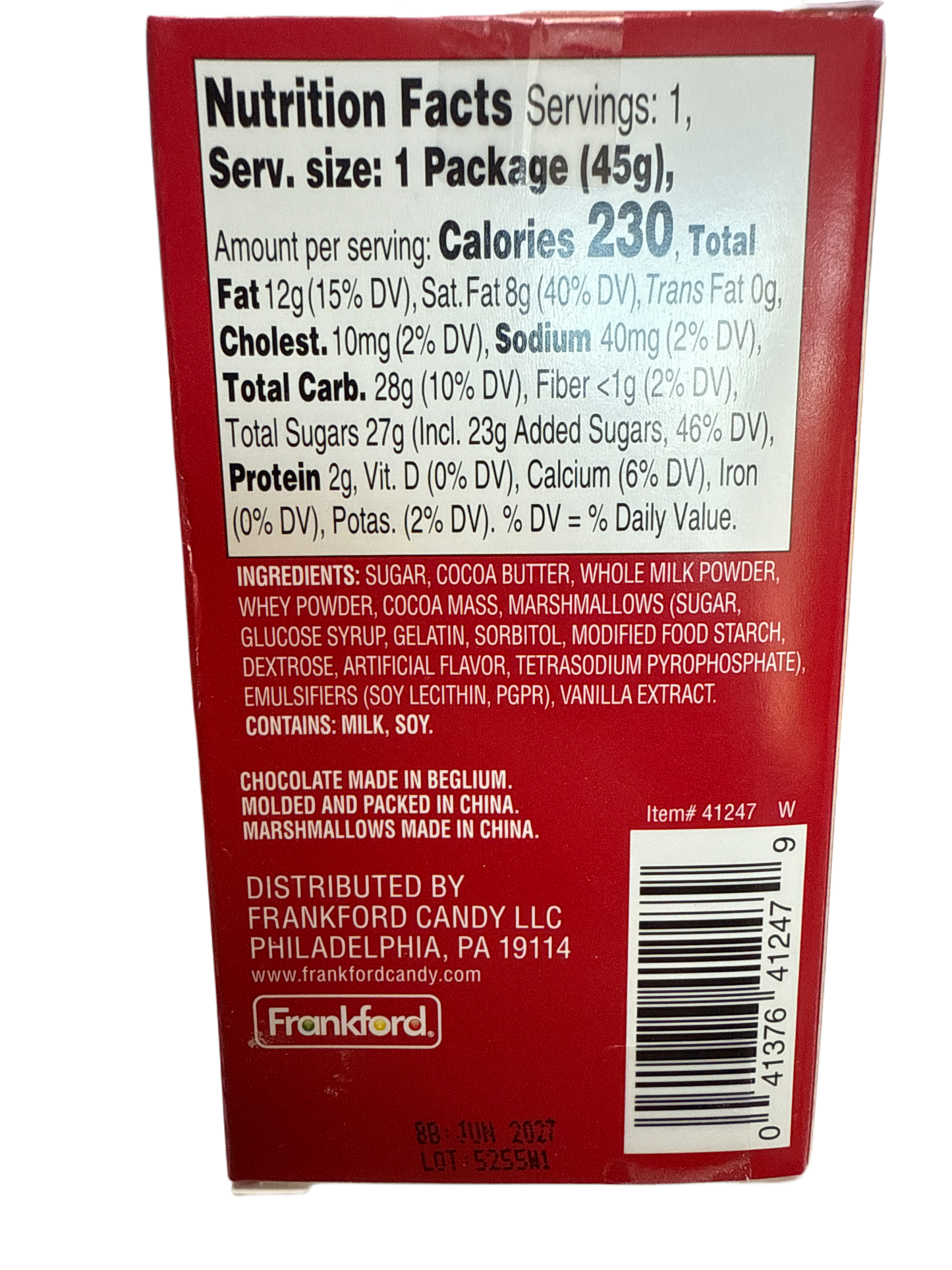 Frankford Weihnachts-Polarbär Belgische Heiße Schokolade Bombe 45G - U.S. Ausgabe