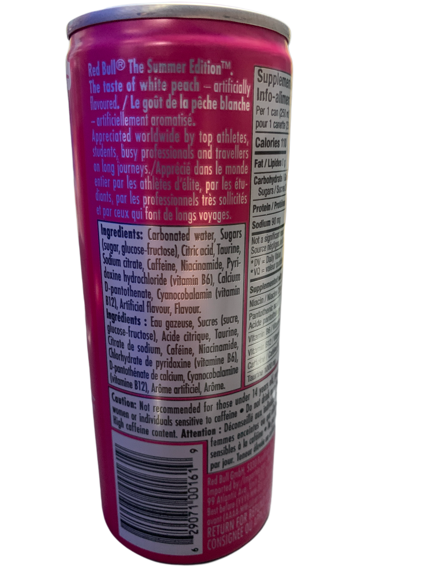 Red Bull Summer Edition White Peach Flavour 250ML - Canadian Edition