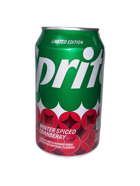 Limited Edition Sprite Winter Spiced Cranberry Can - Extreme Snacks