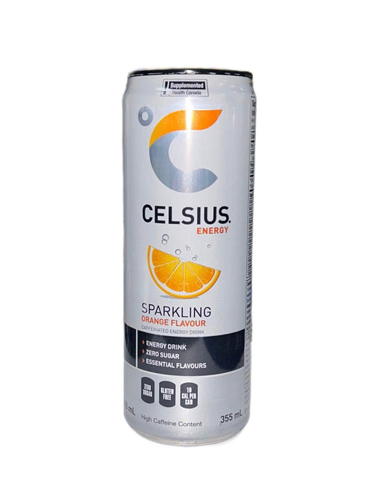 Celsius Live Fit Energy Sparkling Water - Orange - Extreme Snacks