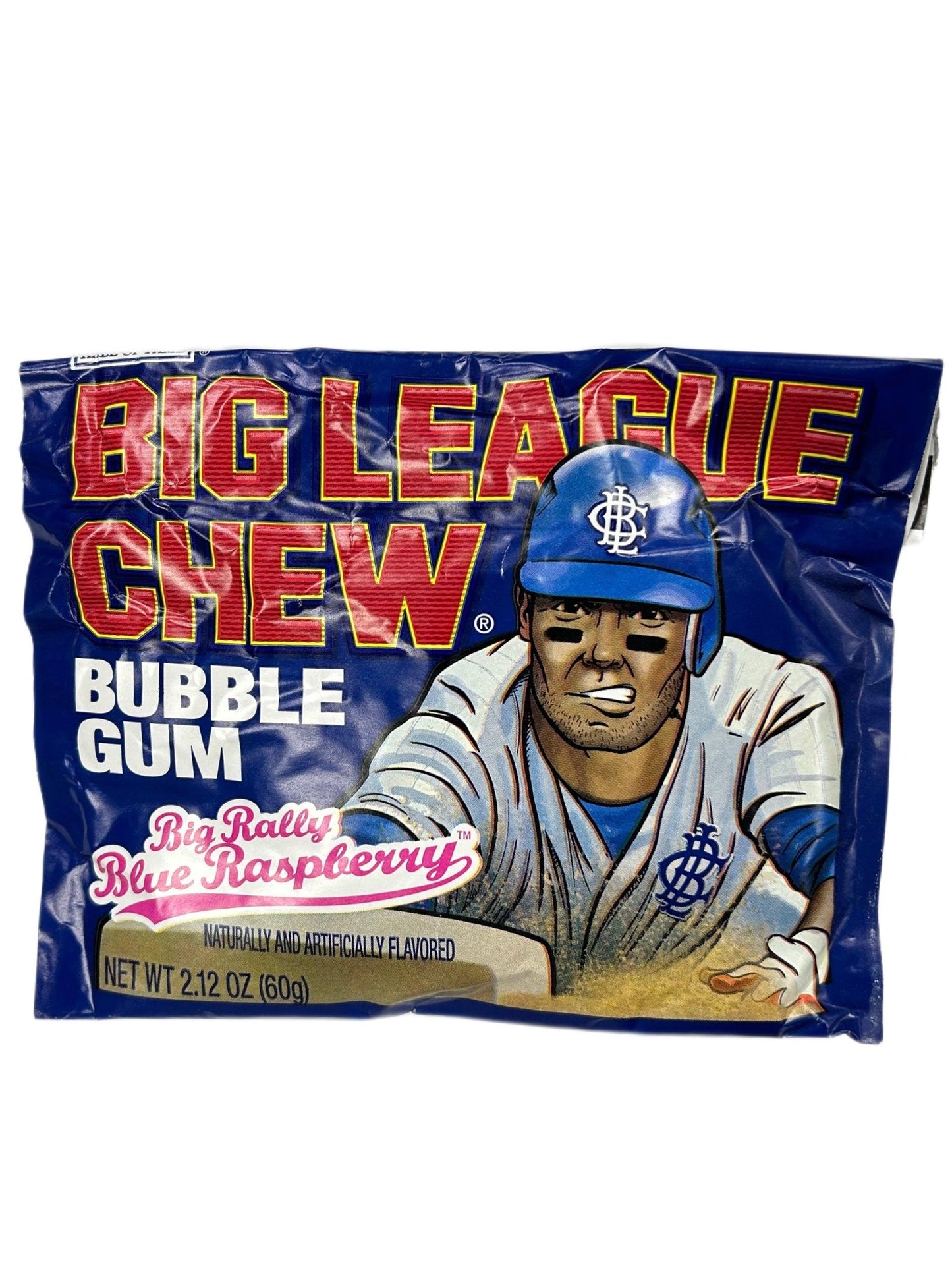 Big League Chew Bubble Gum Blue Raspberry - Extreme Snacks