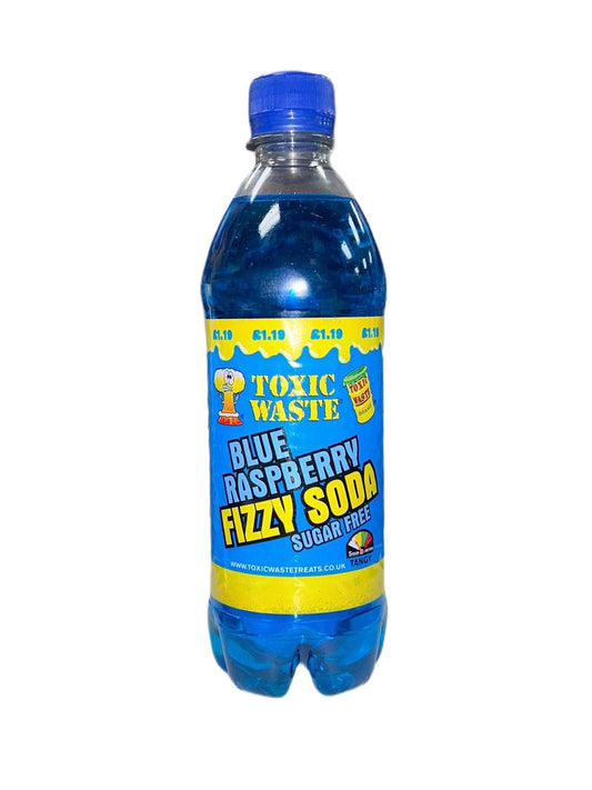 Toxic Waste Blue Raspberry Fizzy Soda Sugar Free - Extreme Snacks
