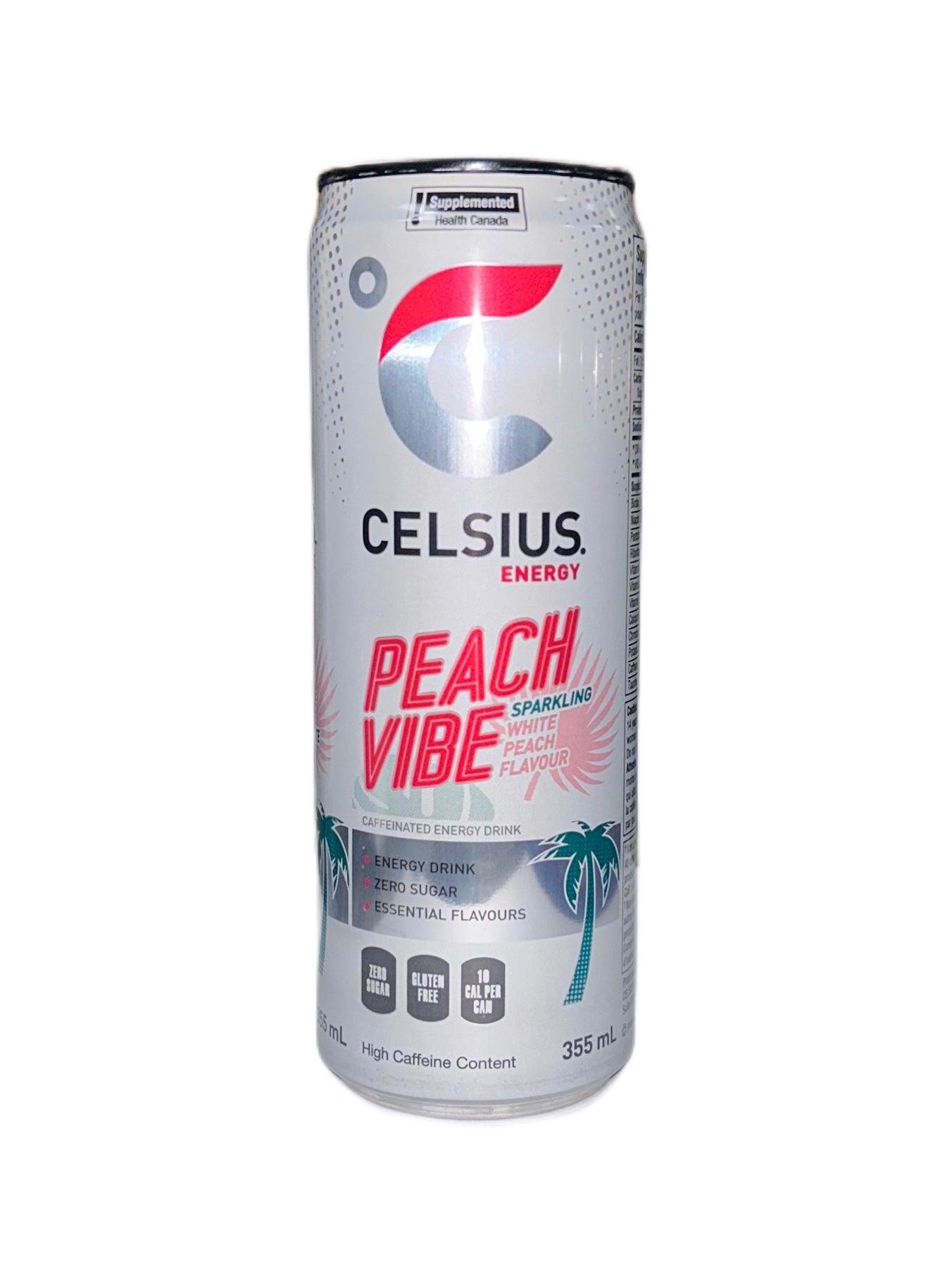 Celsius Live Fit Energy Sparkling Water - Peach Vibe - Extreme Snacks