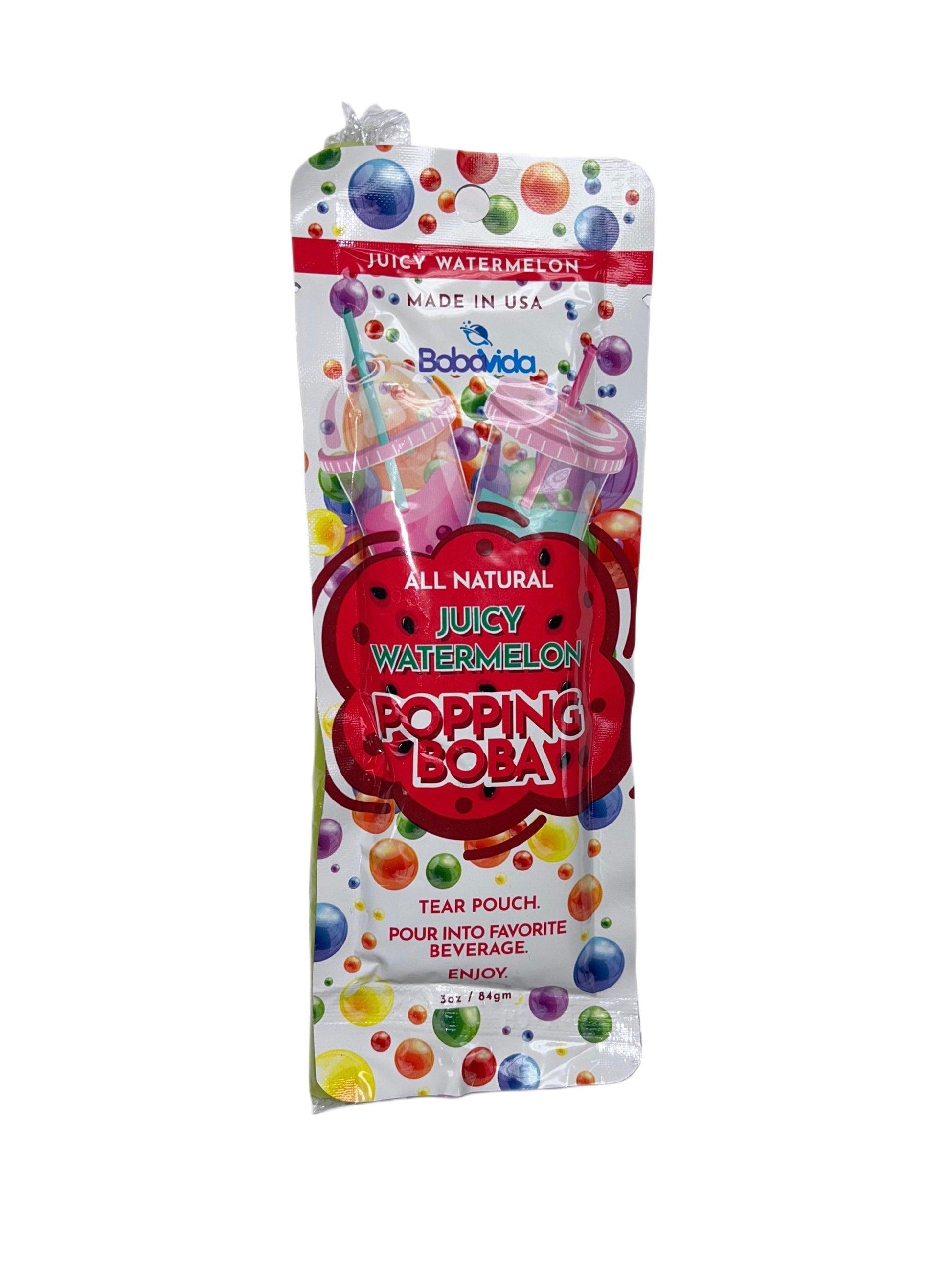 BobaVida Juicy Watermelon Popping Boba Pouch (84g) - Extreme Snacks