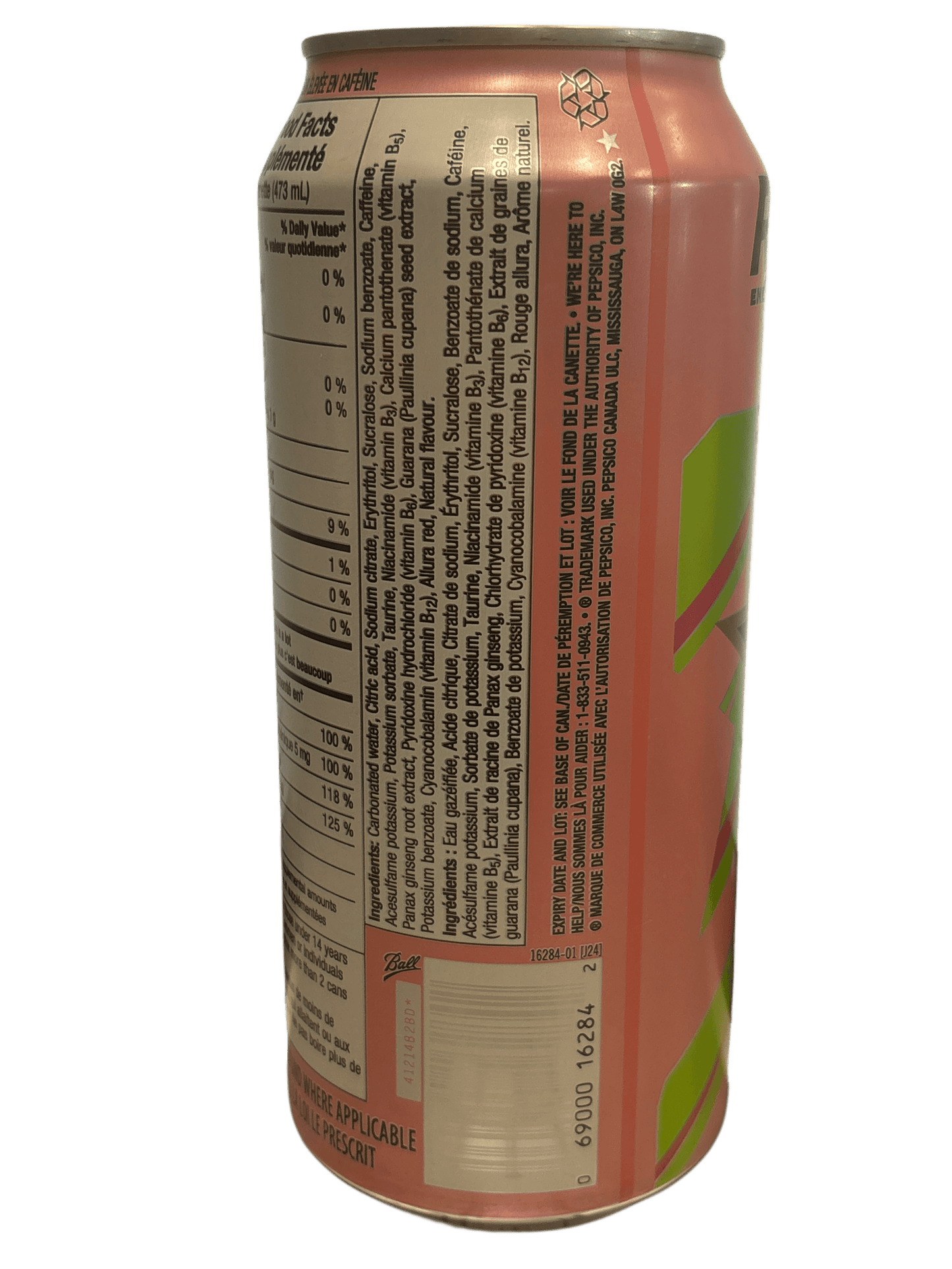 Rockstar Strawberry Lime Zero Sugar Energy Drink 473ML - Canada Edition