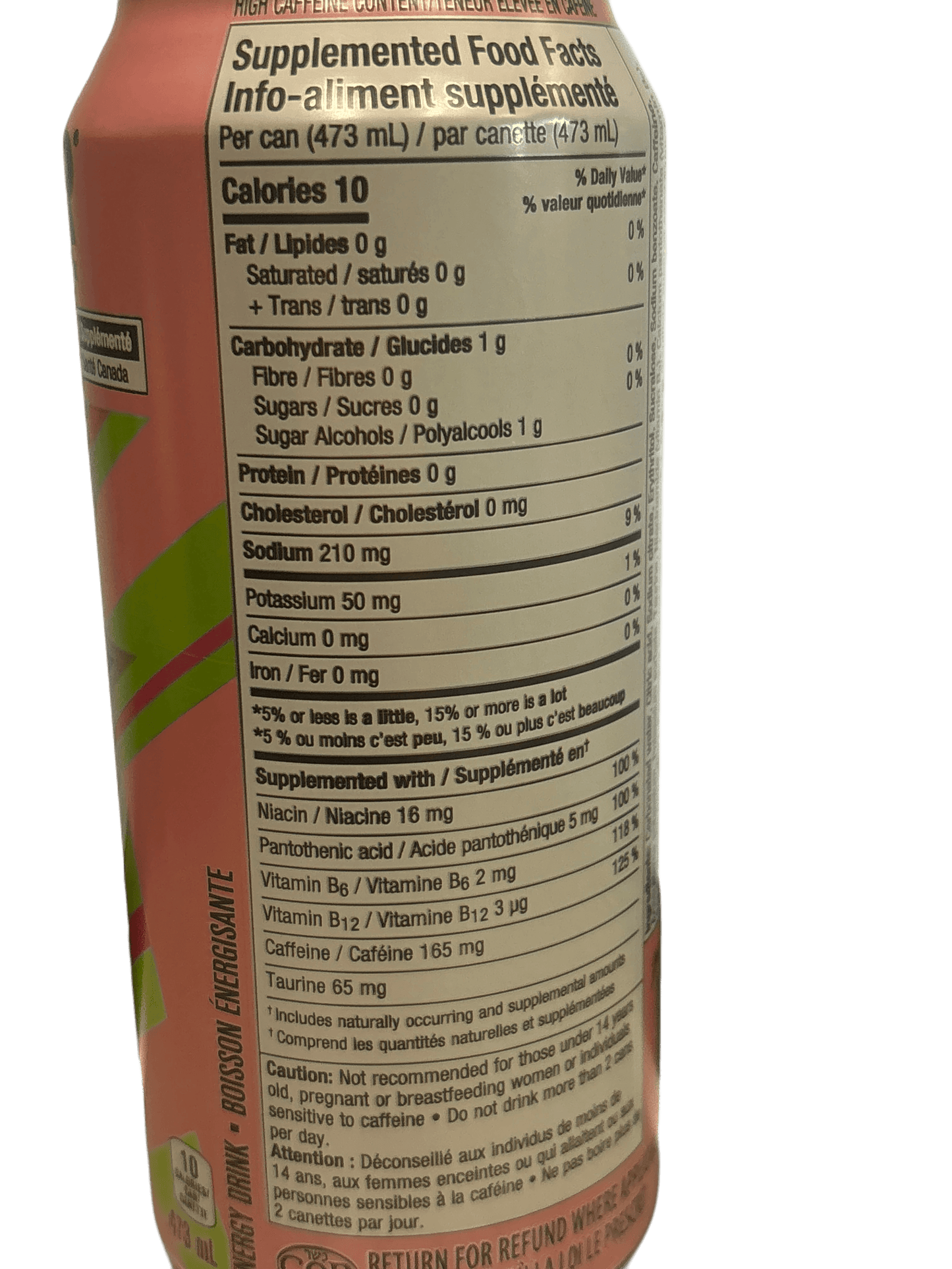 Rockstar Strawberry Lime Zero Sugar Energy Drink 473ML - Canada Edition