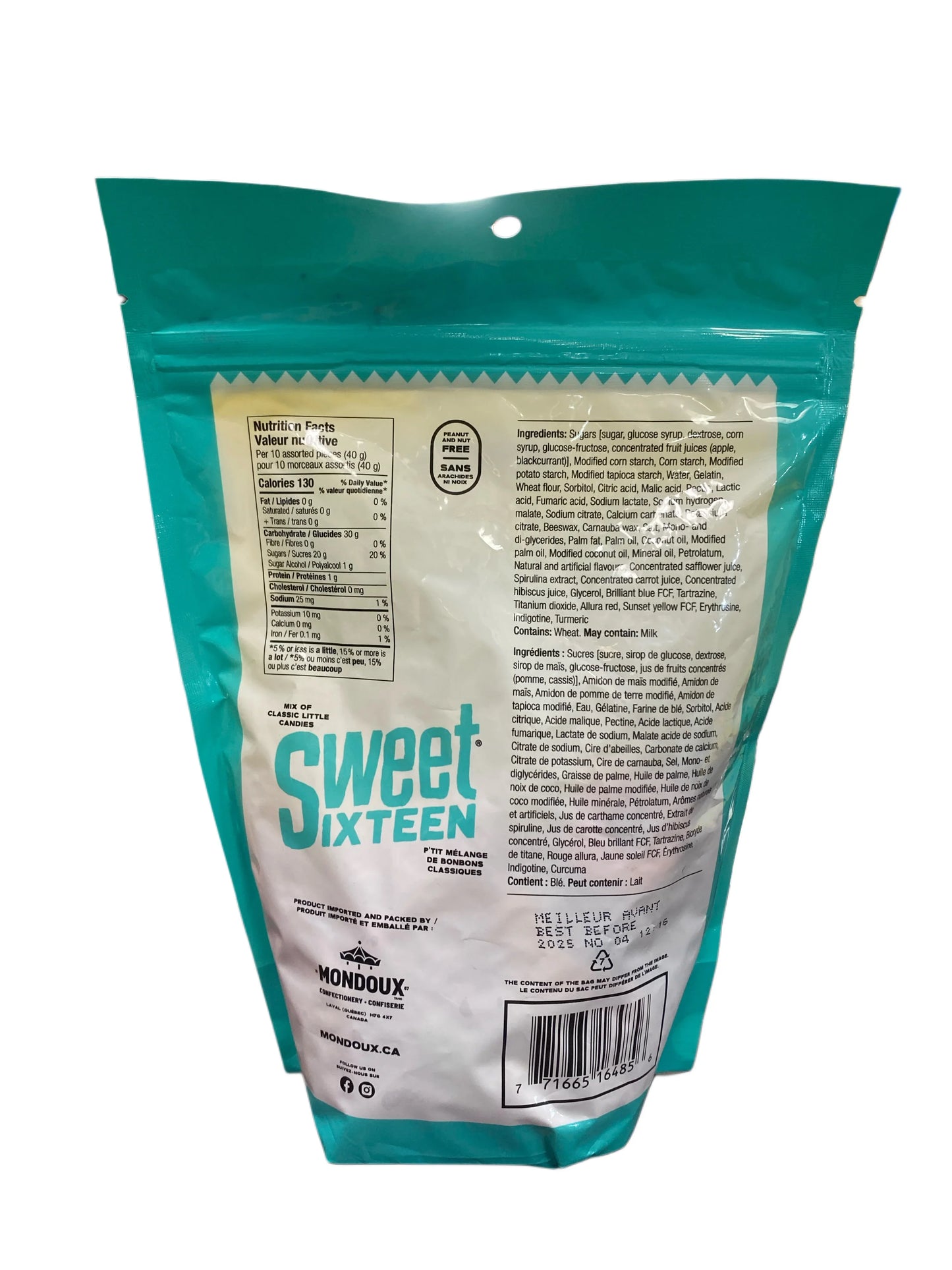 Sweet Sixteen Original 400G - Canada Edition