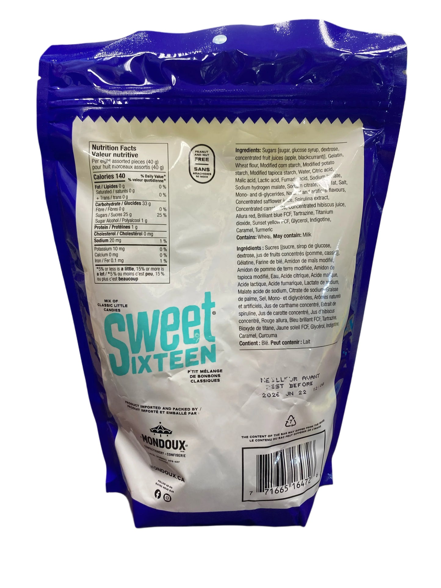 Sweet Sixteen Sweet and Sour 400G - Canada Edition