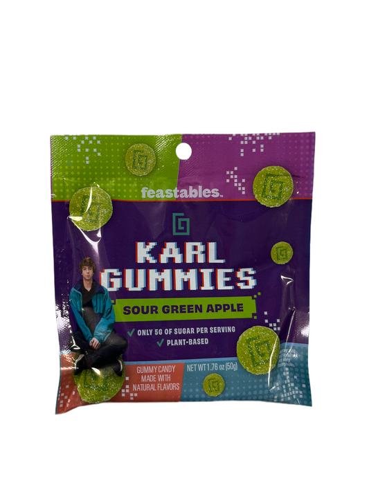 Feastables Karl Gummies Sour Green Apple Bag 1,76OZ
