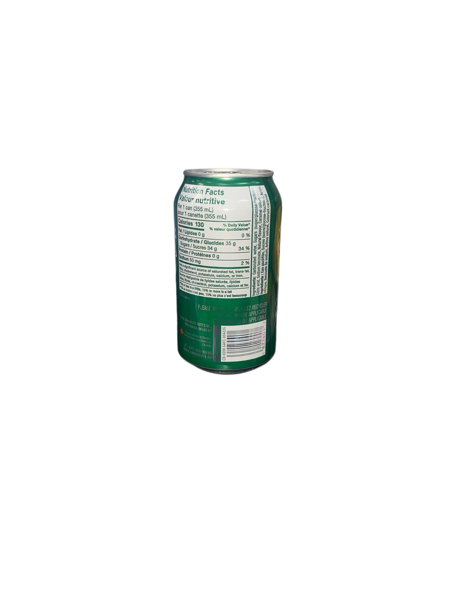 Lata de Ginger Ale Canada Dry 355 ml – Edición Canadiense