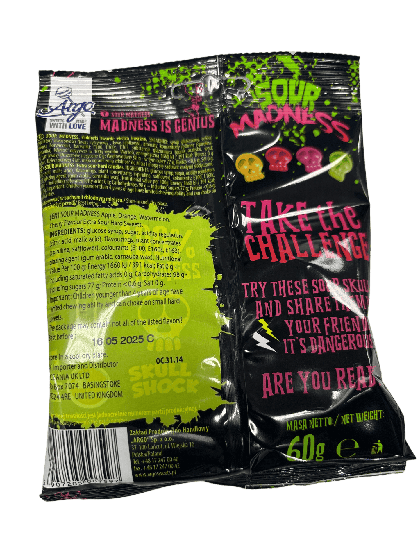 Sour Madness Take The Challenge Candy 60G