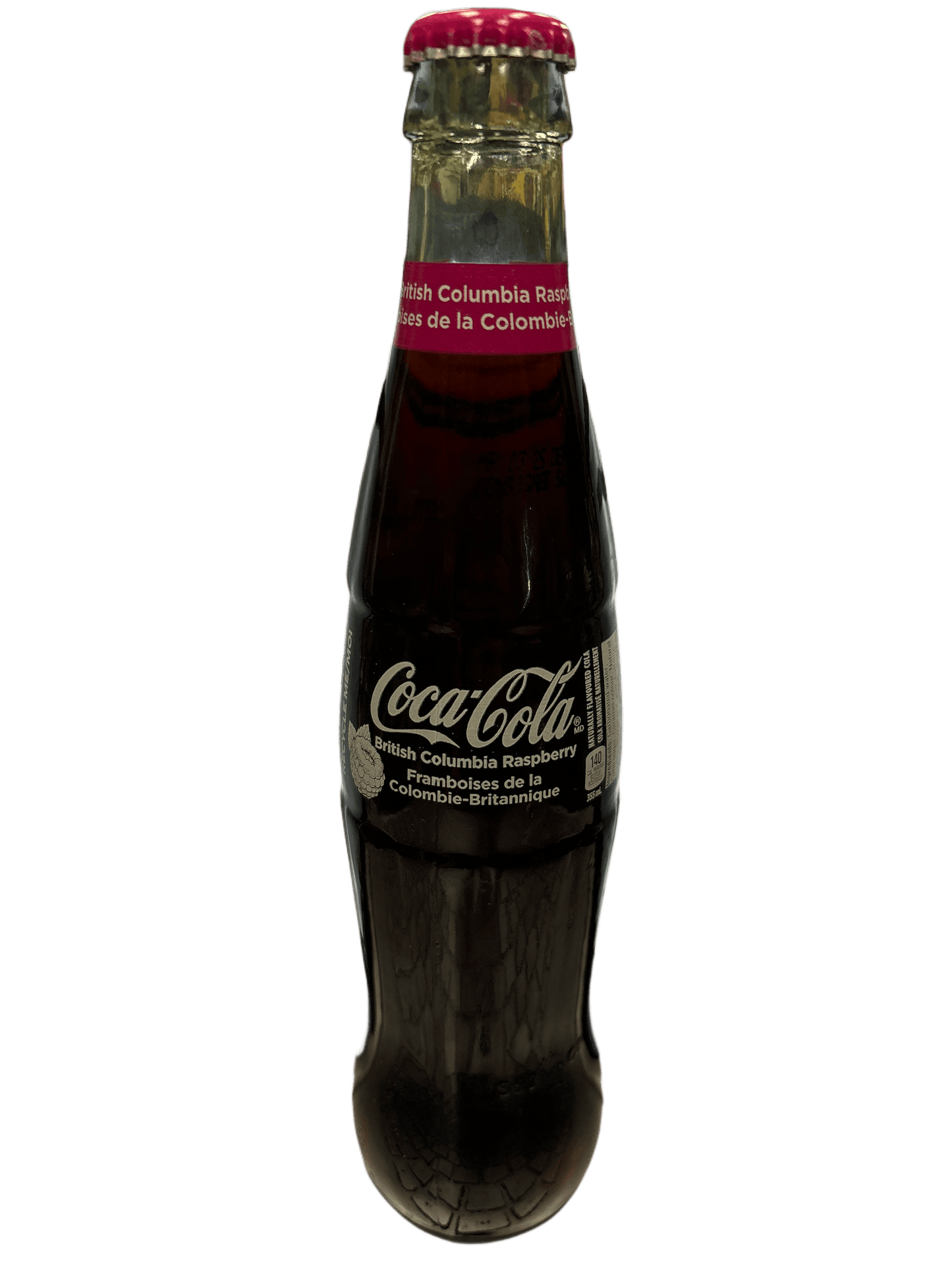 Coca Cola British Columbia Raspberry Glass Bottle 355ML