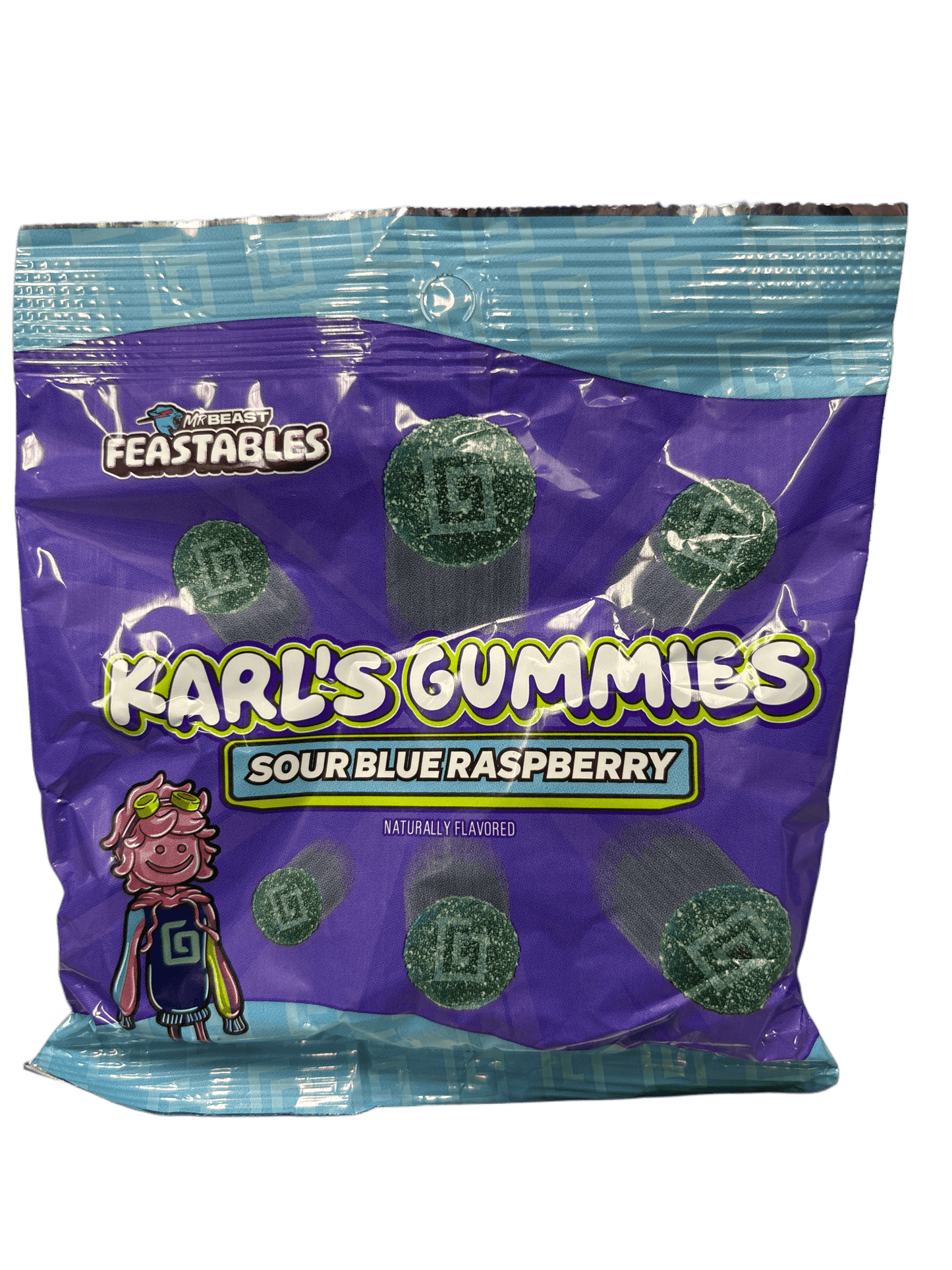 Mr. Beast Feastables Karl's Gummies Sour Blue Raspberry 2024 Edition
