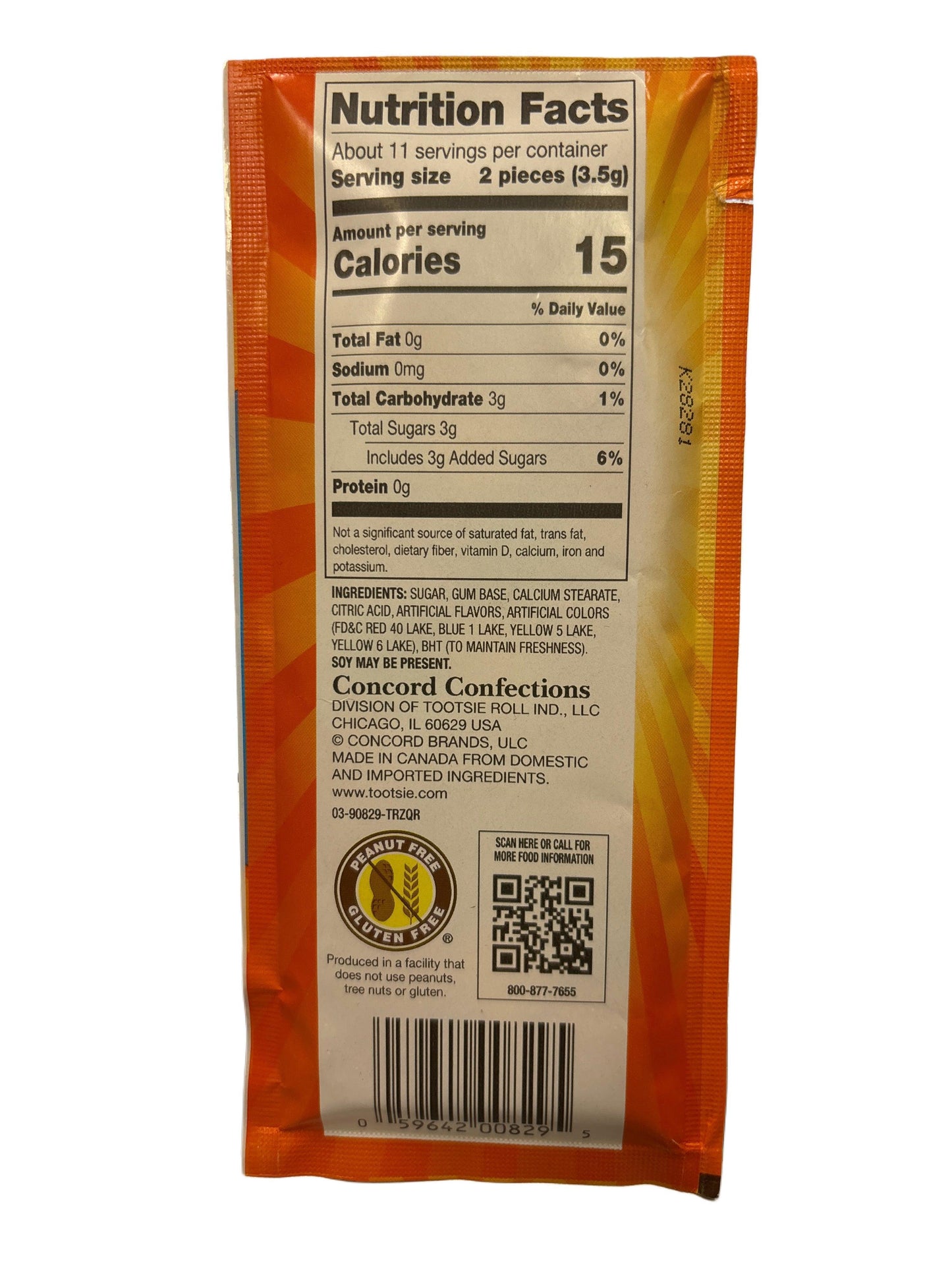 Razzles Tropical Candy Gum 1.4OZ