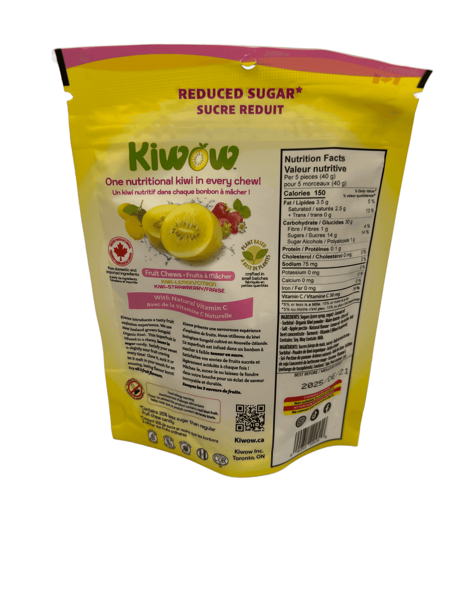 KIWOW Mixed Fruit Candy Bag 100G - Canada Edition