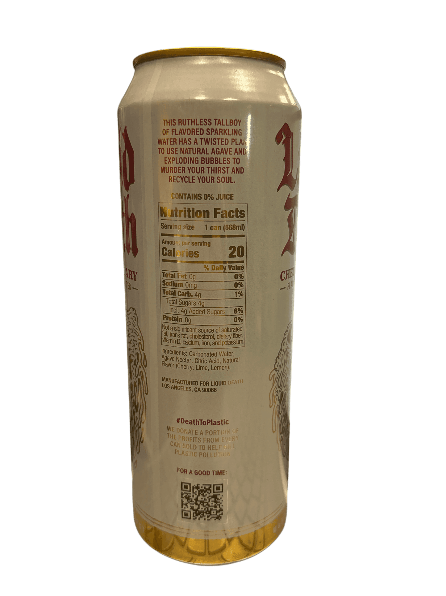 Liquid Death Sparkling Cherry Obituary Drink 568ML