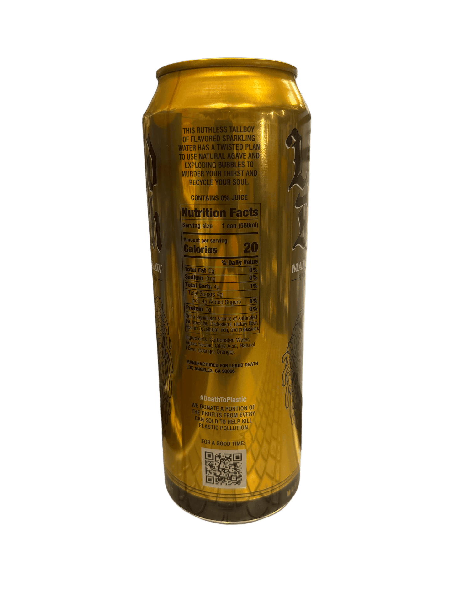 Liquid Death Mango Chainsaw Drink 568ML