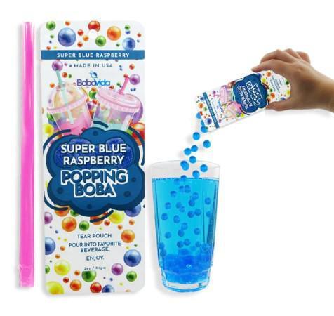 BobaVida Super Blue Raspberry Popping Boba Pouch (84g) - Extreme Snacks