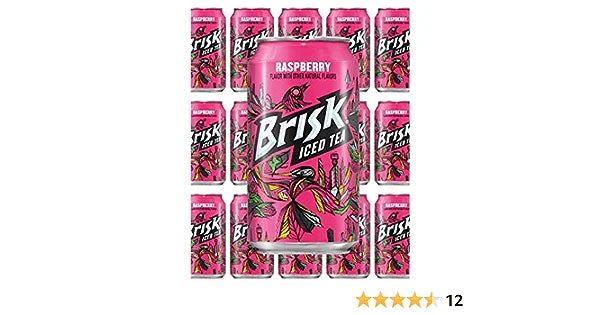Briks Raspberry Tea Logo Brisk Iced Tea Raspberry Can - 355ML