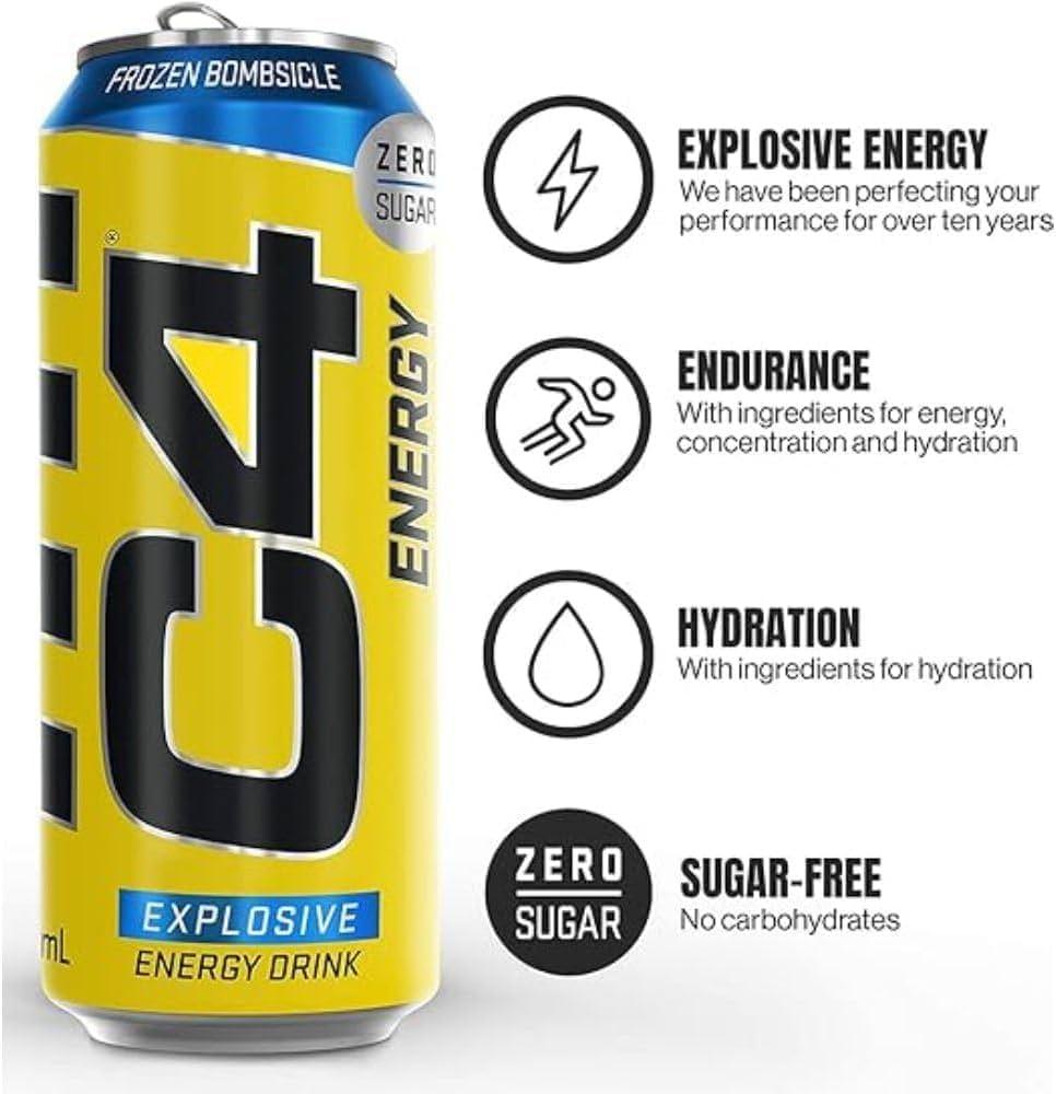 C4 Frozen Bombsicle Energy Drink 473ML - Extreme Snacks