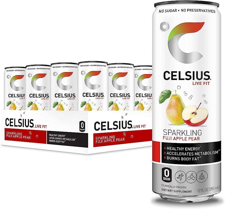 Celsius Live Fit Sparkling Fuji Apple Pear - Extreme Snacks