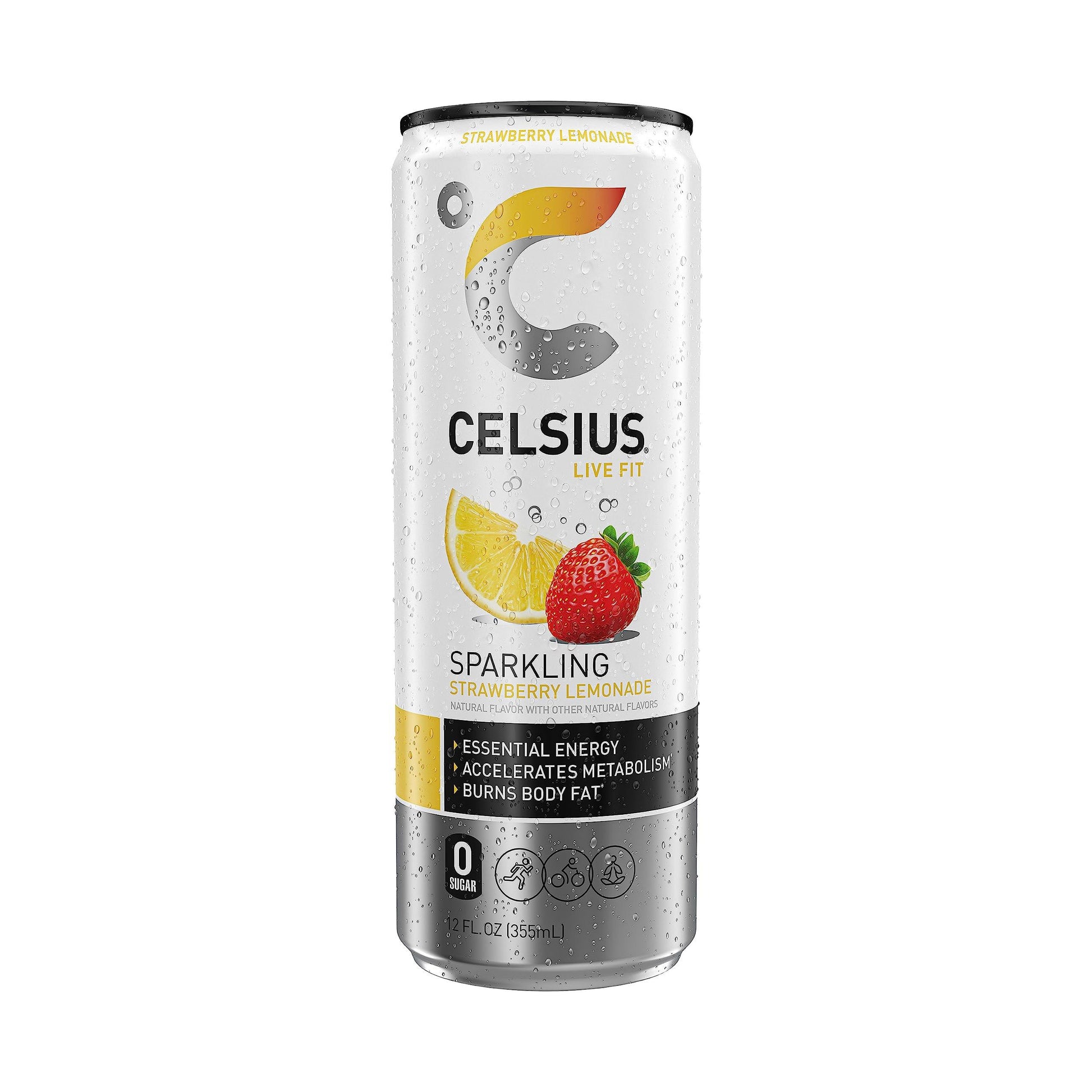 Celsius Live Fit Sparkling Strawberry Lemonade - Extreme Snacks
