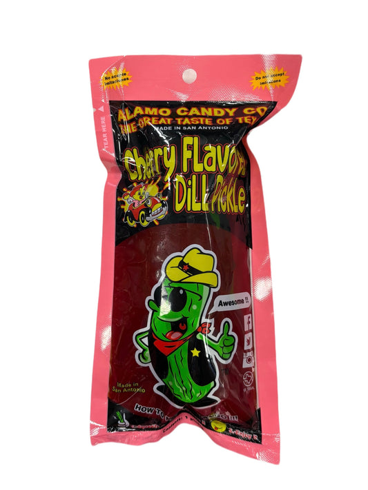 Cherry Flavored Dill Pickle By Alamo Candy - Extreme Snacks