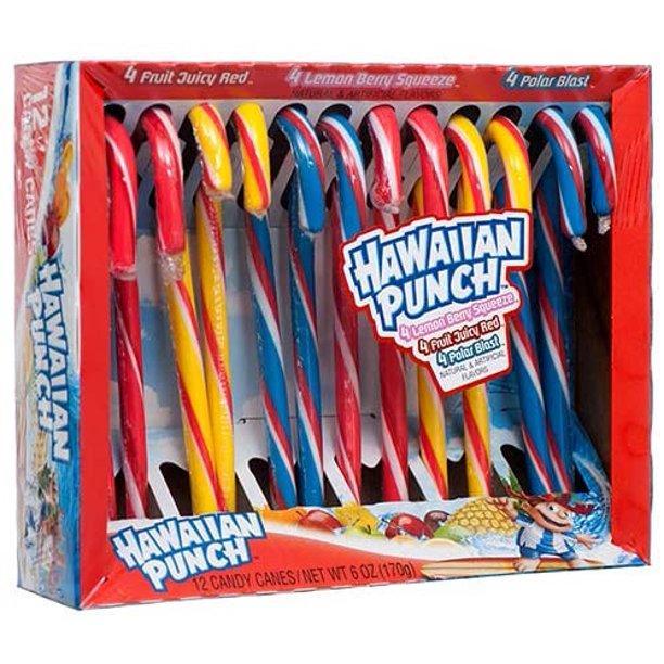 Christmas Hawaiian Punch Candy Canes - Extreme Snacks