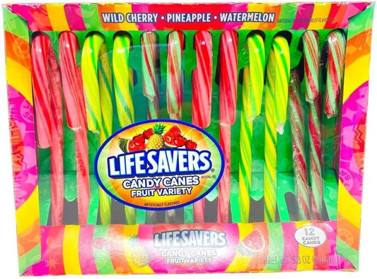 Christmas Lifesavers Candy Canes 5 Flavours - Extreme Snacks