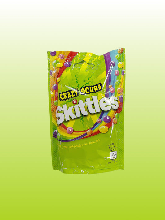 Crazy Sours Skittles Candy Bag 136G - U.K Edition - Extreme Snacks
