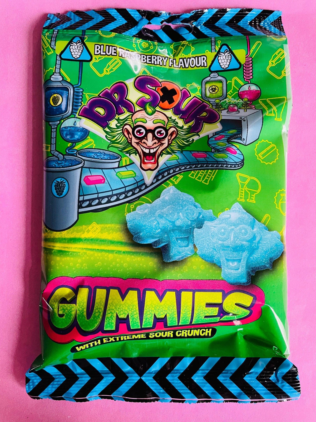 Dr Sour Raspberry Dr. Sour Gummies - Blue Raspberry 200G
