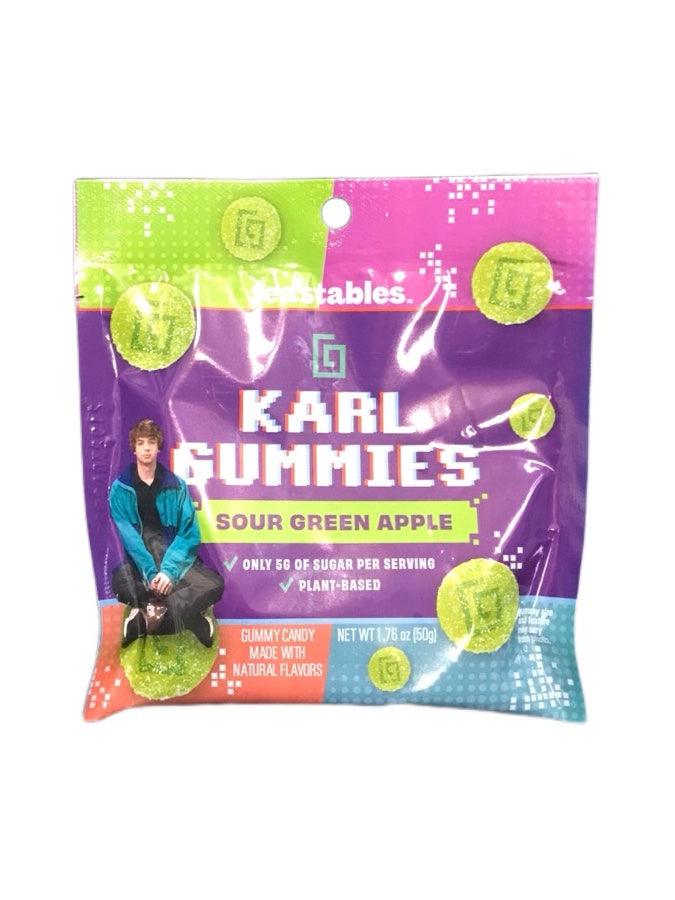 Feastables Karl Gummies Sour Green Apple Bag 1.76OZ - Extreme Snacks