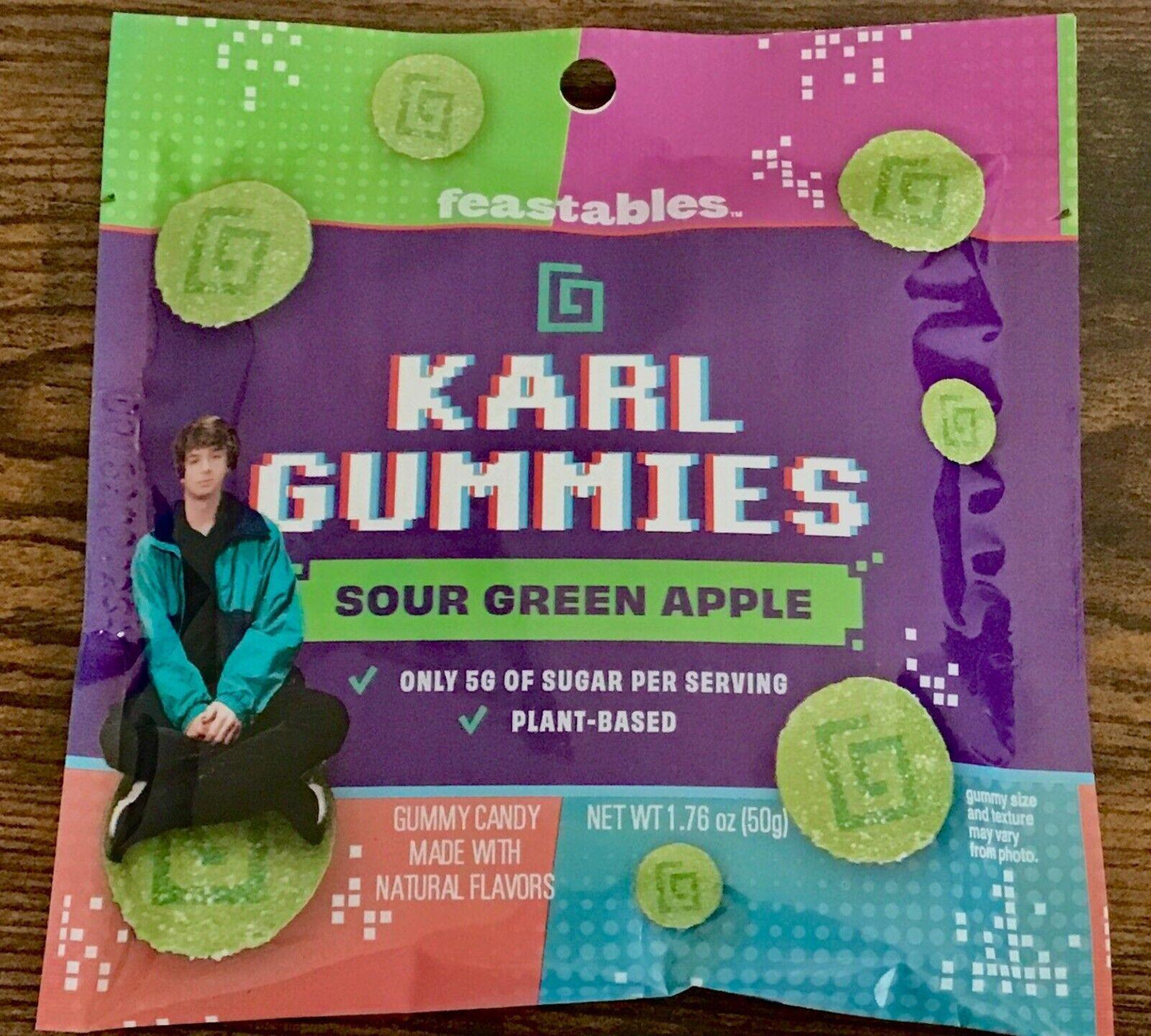 Feastables Karl Gummies - Sour Green Apple (100G)