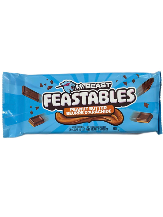Feastables Mr.Beast Peanut Butter Chocolate 60G *NEW DESIGN* - Extreme Snacks