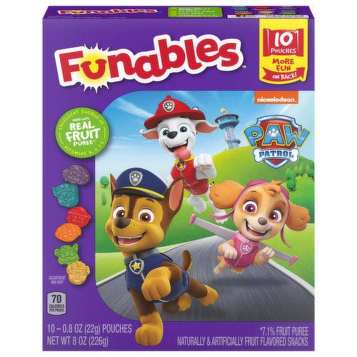 Funables Paw Patrol Fruit Snacks - 10 Pouches - Extreme Snacks