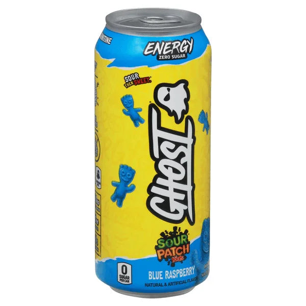 Ghost Blue Raspberry Slush Ghost Sour Patch Kids Blue Raspberry Energy Drink