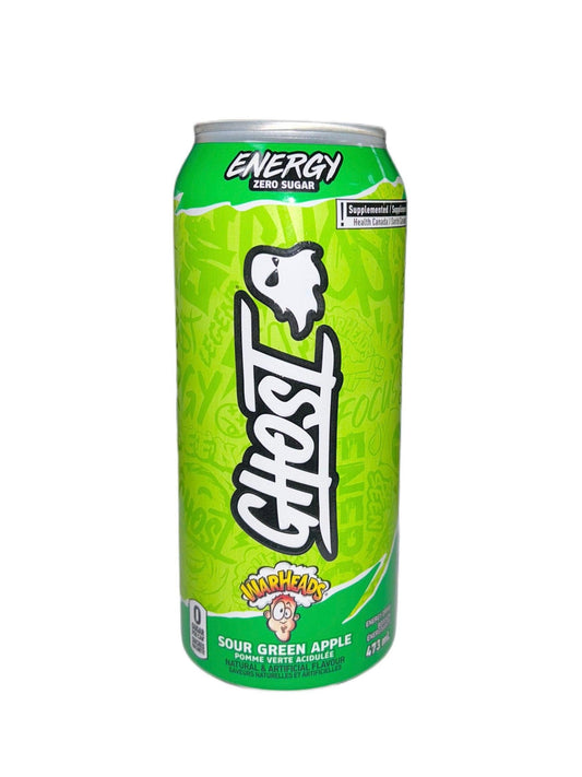 Ghost Warhead Sour Green Apple Energy Drink - Extreme Snacks