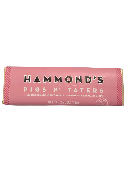 Hammond's Pigs N' Taters Chocolate Bar 64G - Extreme Snacks