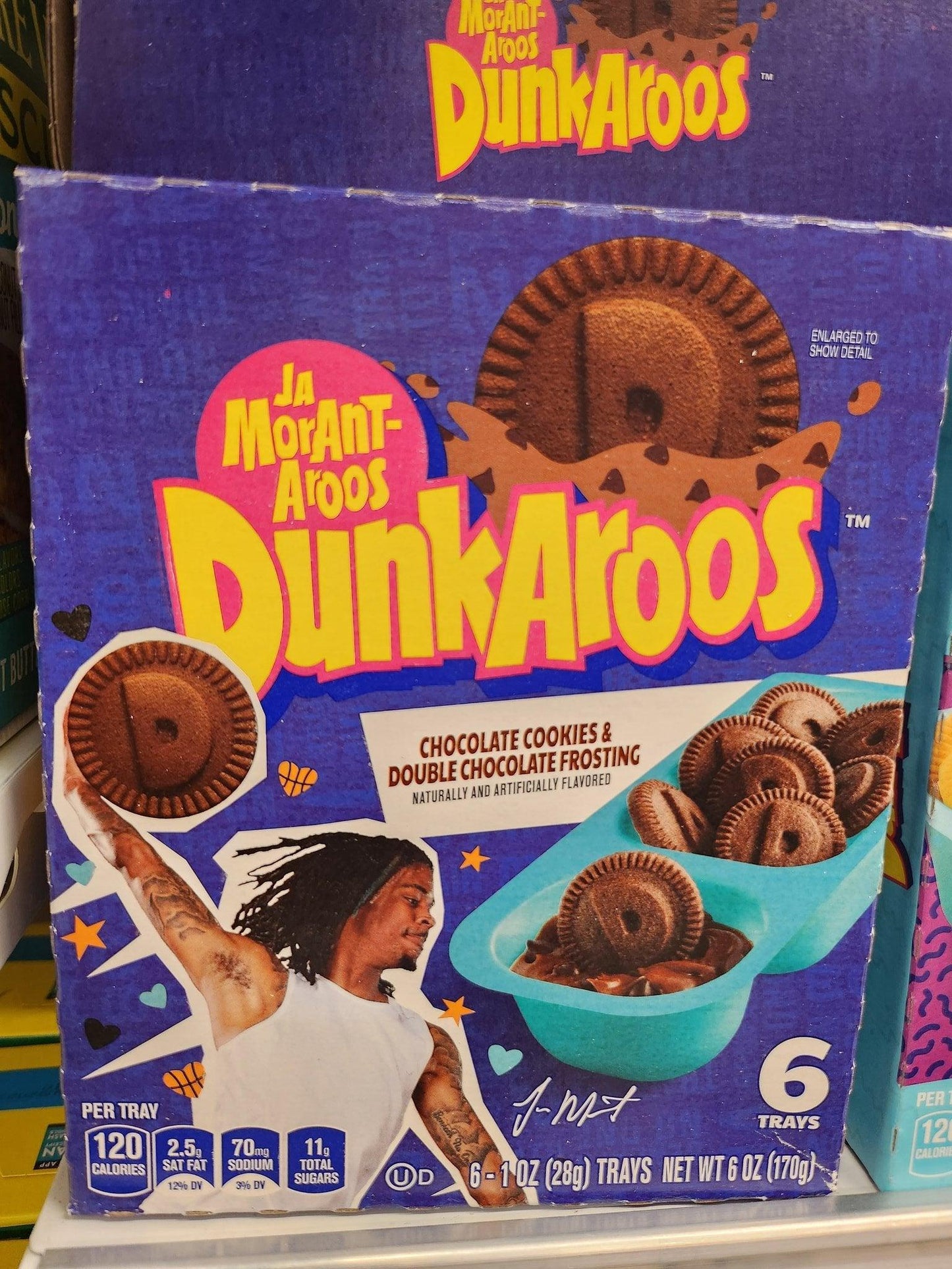 Ja Morant - DunkAroos Chocolate Cookies & Chocolate Double Frosting Box - Extreme Snacks