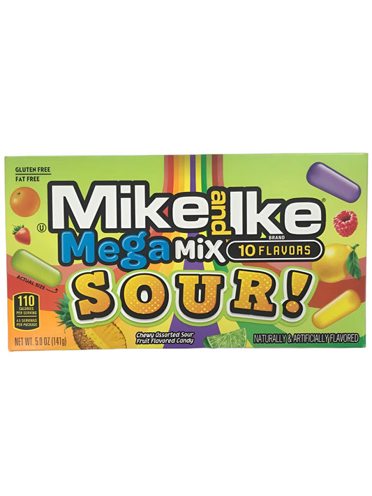 Mike and Ike Mega Mix Sour Theatre Box - Extreme Snacks