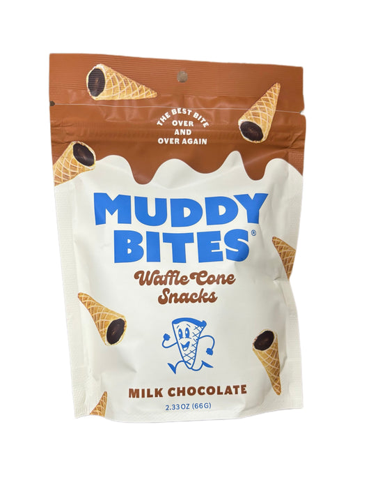 Muddy Bites Waffle Cone Snacks Milk Chocolate 66G - Extreme Snacks