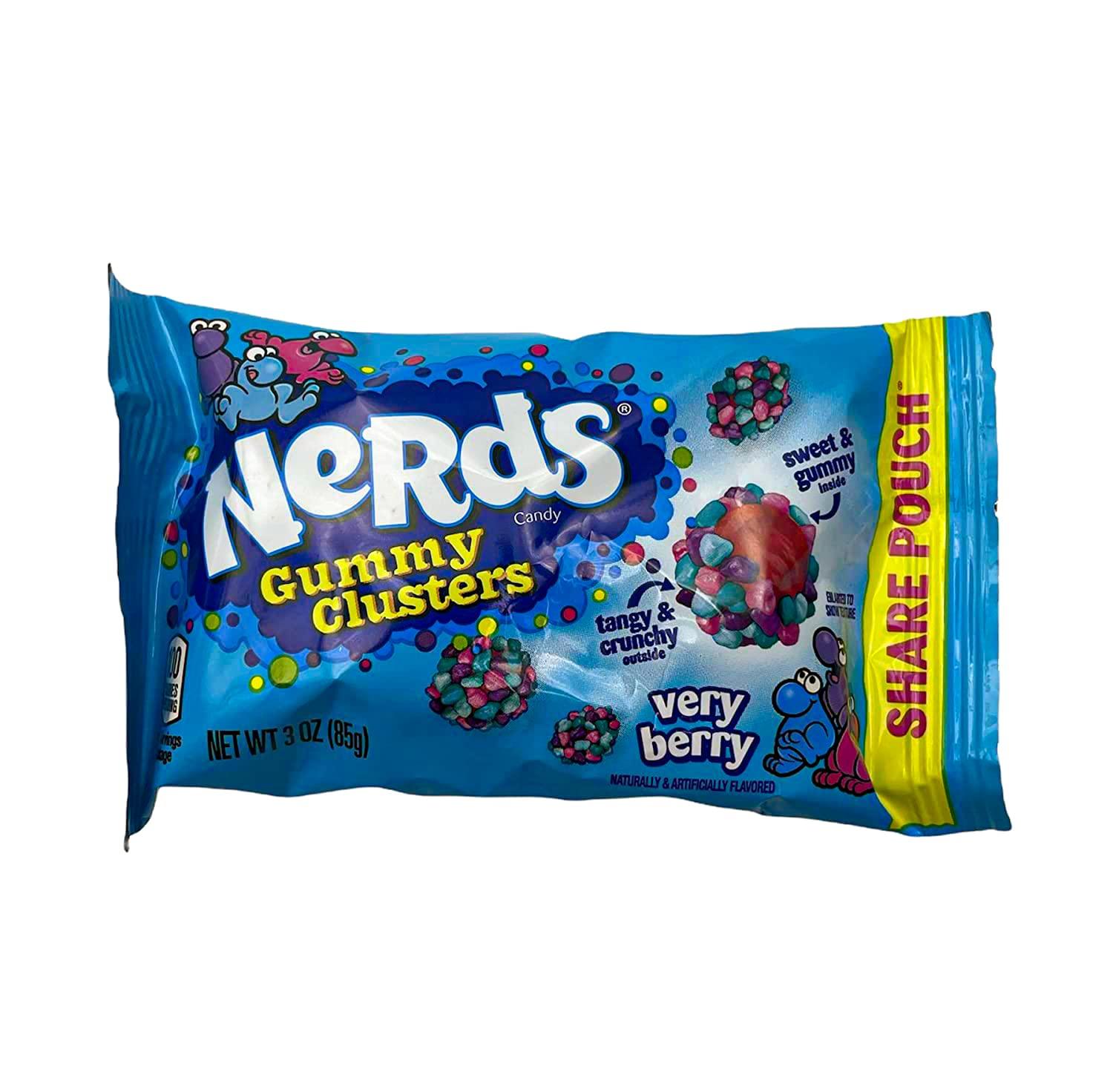 Nerds Gummy Clusters Very Berry Share Pouch 3OZ - Extreme Snacks