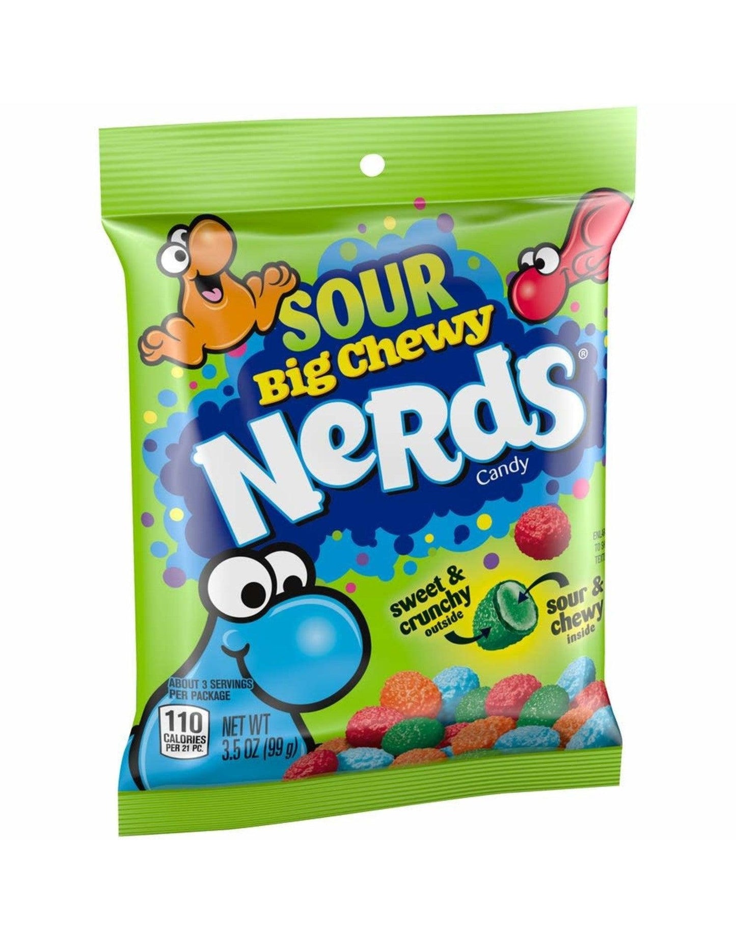 Nerds Sour Big Chewy Sweet and Sour candy - Extreme Snacks